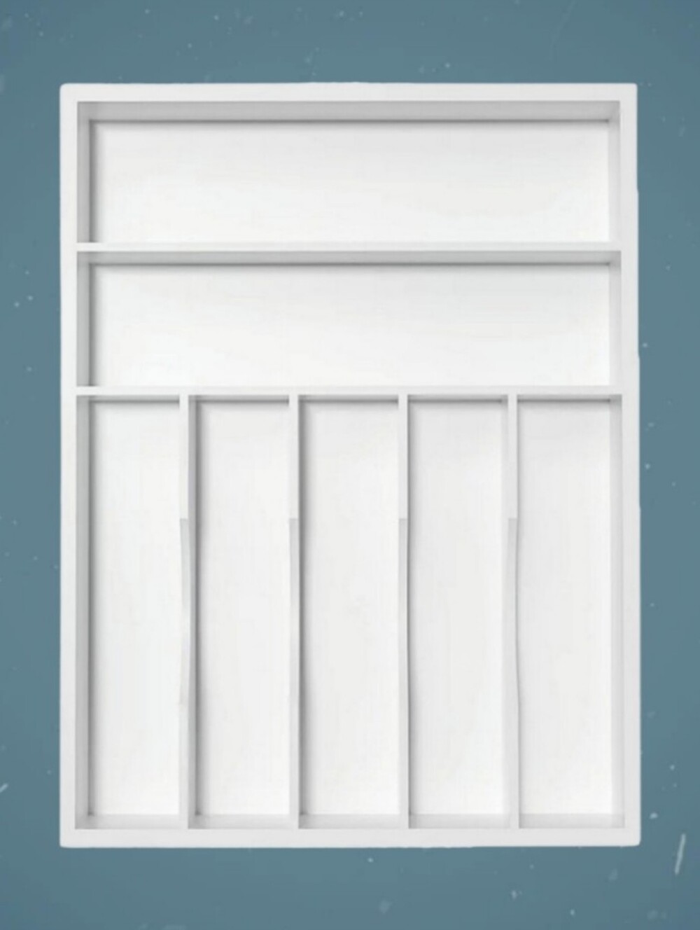 Bamboo Drawer Organizer 7-Slot Silverware Tray - White